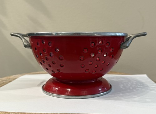 Vintage red enamelware - vintage,